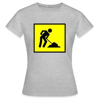 bauen handwerker mechaniker baustelle maurer176 - Frauen T-Shirt - Grau meliert - Vorne - AI Model Female 172 dark (172cm)