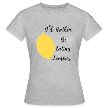 Zitronen, Zitrusfrüchte, Limonade essen - Frauen T-Shirt - Grau meliert - Vorne - AI Model Female 172 dark (172cm)