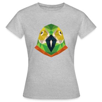 Artsy Parrot Design Puristic Wild Animal Art - Women's T-Shirt - heather grey - Front - AI Model Female 172 dark (172cm)