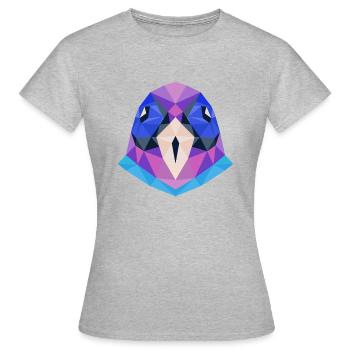 Artsy Parrot Design Puristic Exotic Bird Art - Women's T-Shirt - heather grey - Front - AI Model Female 172 dark (172cm)