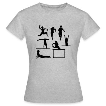sportif - T-shirt Femme - gris chiné - Devant - AI Model Female 172 dark (172cm)
