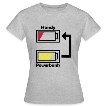 Charging - Women's T-Shirt - heather grey - Front - AI Model Female 172 dark (172cm)
