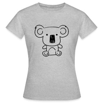 Cute Koala Artsy Silhouette Drawing Australian - Women's T-Shirt - heather grey - Front - AI Model Female 172 dark (172cm)