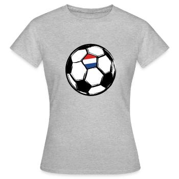 Football, Netherlands, Holland world championship sport logo - Women's T-Shirt - heather grey - Front - AI Model Female 172 dark (172cm)