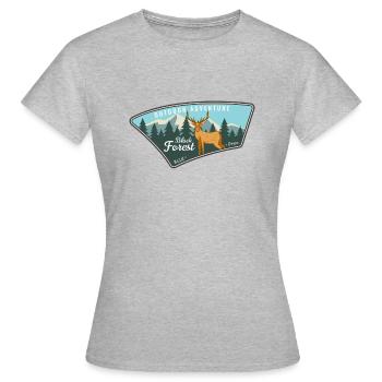 Aventure en plein air - T-shirt Femme - gris chiné - Devant - AI Model Female 172 dark (172cm)