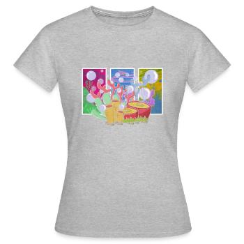 Récifs coralliens, récifs colorés, environnement - T-shirt Femme - gris chiné - Devant - AI Model Female 172 dark (172cm)