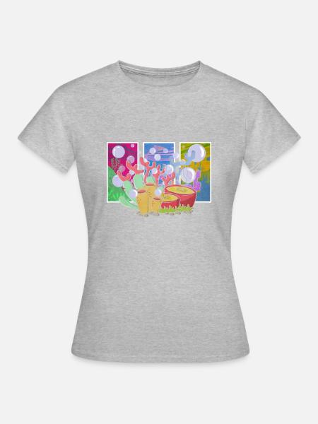 Korallenriffe Bunte Riffe Meeresumwelt - Frauen T-Shirt - Grau meliert