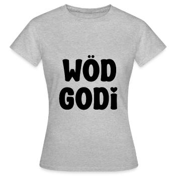 Wöd Godi beste Godi Taufpatin Österreich Taufe - Frauen T-Shirt - Grau meliert - Vorne - AI Model Female 172 dark (172cm)
