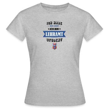 Ich habe kein Leben ich bin Lehramt Student - Frauen T-Shirt - Grau meliert - Vorne - AI Model Female 172 dark (172cm)