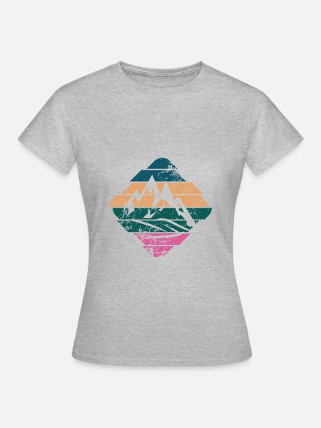 Berg - Frauen T-Shirt - Grau meliert