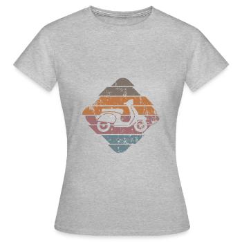 Moped - Frauen T-Shirt - Grau meliert - Vorne - AI Model Female 172 dark (172cm)