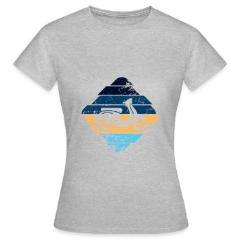 Moped - Frauen T-Shirt - Grau meliert - Vorne - AI Model Female 172 dark (172cm)