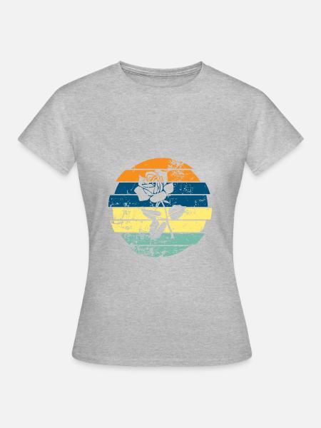Rose - Frauen T-Shirt - Grau meliert