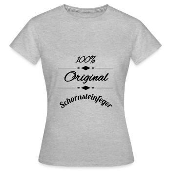 Schornsteinfeger - Frauen T-Shirt - Grau meliert - Vorne - AI Model Female 172 dark (172cm)