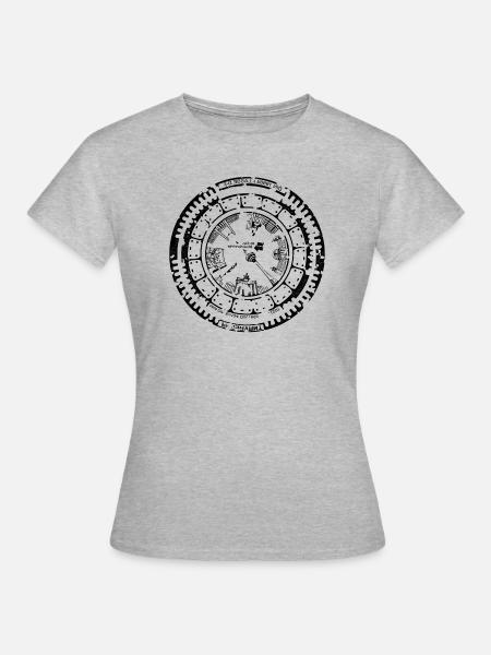 Berlin Wahrzeichen Gully Gulli Geschenk Turm TV - Frauen T-Shirt - Grau meliert