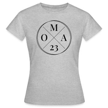 Oma 2023 - Frauen T-Shirt - Grau meliert - Vorne - AI Model Female 172 dark (172cm)