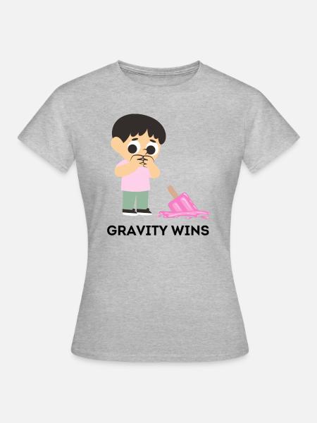 gravity wins - Frauen T-Shirt - Grau meliert