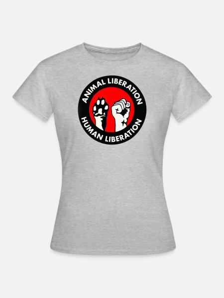 Animal Liberation Human Liberation - Frauen T-Shirt - Grau meliert