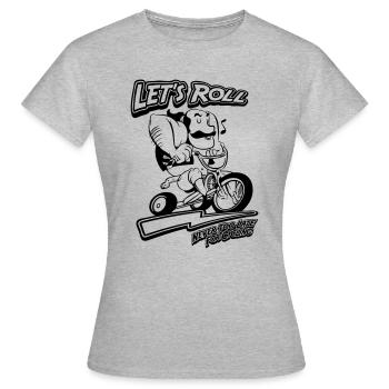 GANGSTER RIDING CYCLE - Frauen T-Shirt - Grau meliert - Vorne - AI Model Female 172 dark (172cm)