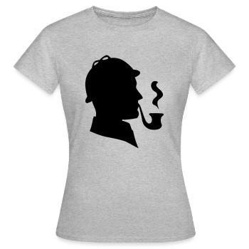 Sherlock Holmes - T-shirt Femme - gris chiné - Devant - AI Model Female 172 dark (172cm)