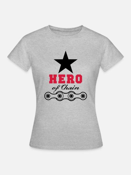 hero of chain - Frauen T-Shirt - Grau meliert
