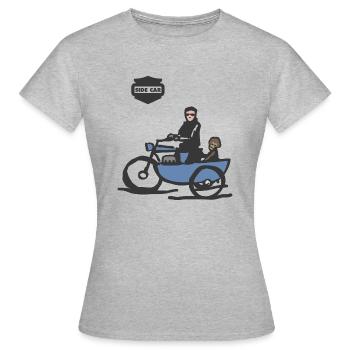 old side - Women's T-Shirt - heather grey - Front - AI Model Female 172 dark (172cm)