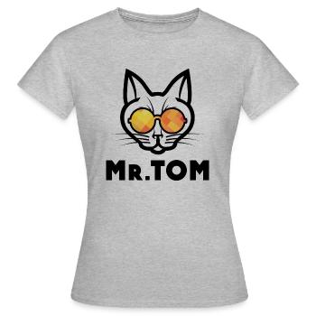 M. Tom - T-shirt Femme - gris chiné - Devant - AI Model Female 172 dark (172cm)