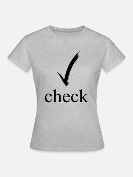 check - Frauen T-Shirt - Grau meliert