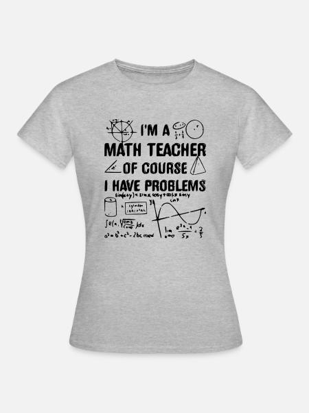 Mathe - Frauen T-Shirt - Grau meliert