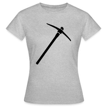 pioche pioche exploitation minière marteau hache o - T-shirt Femme - gris chiné - Devant - AI Model Female 172 dark (172cm)