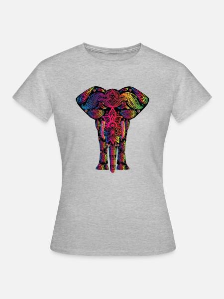 Elefant - Frauen T-Shirt - Grau meliert