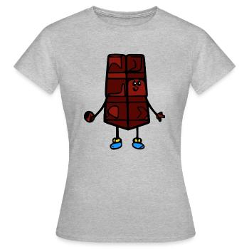 Monsieur chocolat - T-shirt Femme - gris chiné - Devant - AI Model Female 172 dark (172cm)