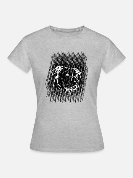 Hund Dog - Frauen T-Shirt - Grau meliert