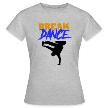 break dance - Frauen T-Shirt - Grau meliert - Vorne - AI Model Female 172 dark (172cm)
