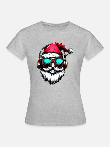 SANTA - Frauen T-Shirt - Grau meliert