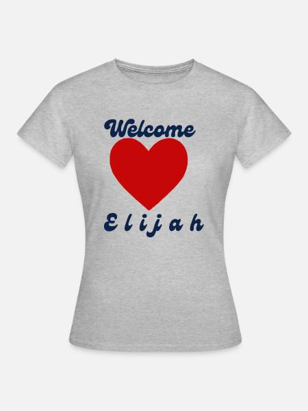 Elijah willkommen - Frauen T-Shirt - Grau meliert