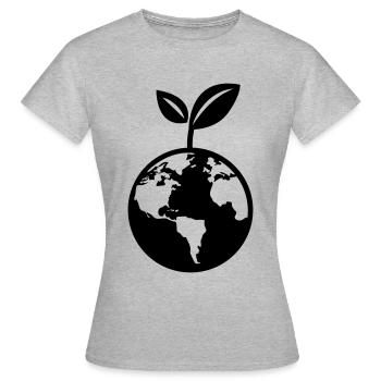 Planète Terre - T-shirt Femme - gris chiné - Devant - AI Model Female 172 dark (172cm)