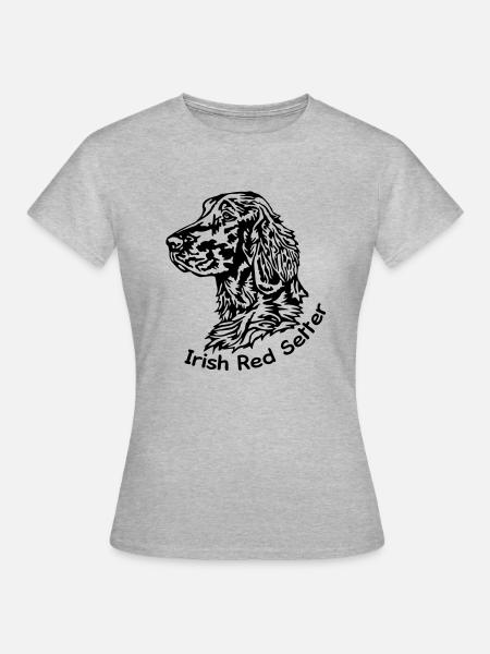 277 irish Red Setter - Frauen T-Shirt - Grau meliert