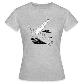 Hals über Kopf - Frauen T-Shirt - Grau meliert - Vorne - AI Model Female 172 dark (172cm)