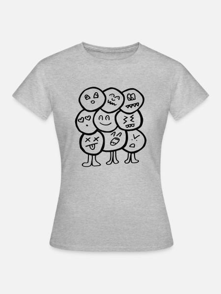 EMOTIONs - Frauen T-Shirt - Grau meliert