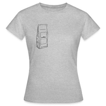 Coffee is happiness - Frauen T-Shirt - Grau meliert - Vorne - AI Model Female 172 dark (172cm)