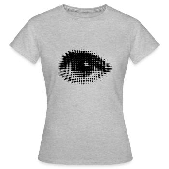 œil - T-shirt Femme - gris chiné - Devant - AI Model Female 172 dark (172cm)