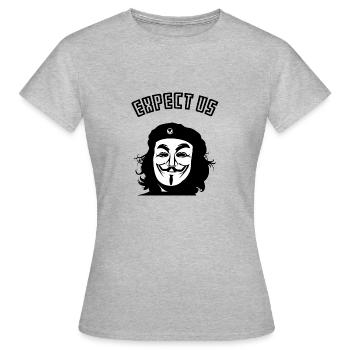 Anonymous - T-shirt Femme - gris chiné - Devant - AI Model Female 172 dark (172cm)