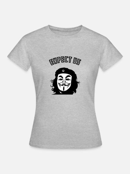 Anonymous - Frauen T-Shirt - Grau meliert