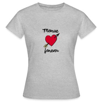Morue forever - T-shirt Femme - gris chiné - Devant - AI Model Female 172 dark (172cm)