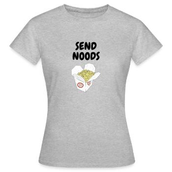 ENVOYER noods - T-shirt Femme - gris chiné - Devant - AI Model Female 172 dark (172cm)
