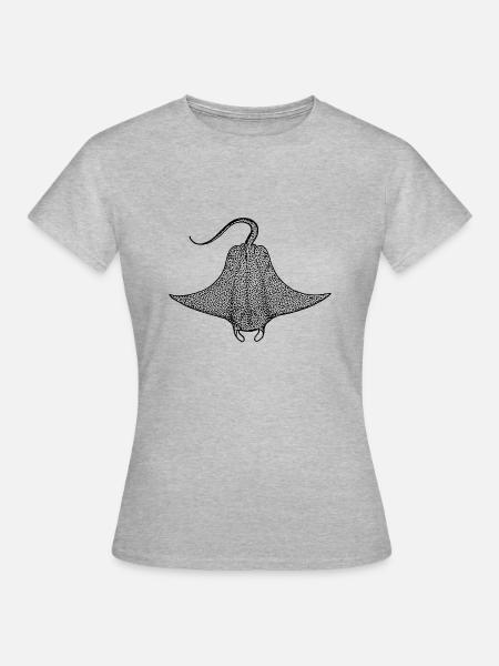 Rochen - Frauen T-Shirt - Grau meliert
