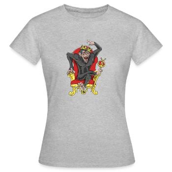 Bitcoin Monkey King - Beta Edition - Women's T-Shirt - heather grey - Front - AI Model Female 172 dark (172cm)