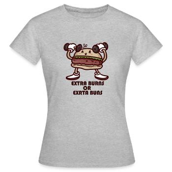 calories drôle chemise drôle drôle - T-shirt Femme - gris chiné - Devant - AI Model Female 172 dark (172cm)