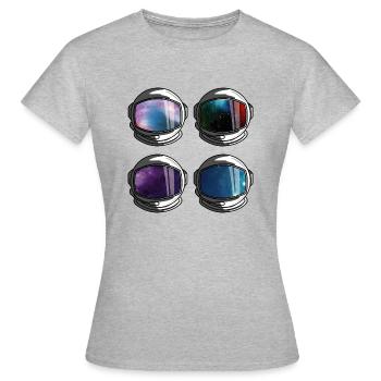 Zum Flug bereit - Frauen T-Shirt - Grau meliert - Vorne - AI Model Female 172 dark (172cm)